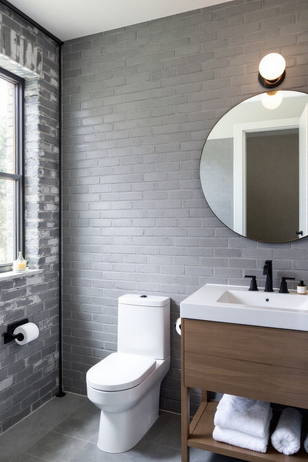 Grey Brick Accent Wall