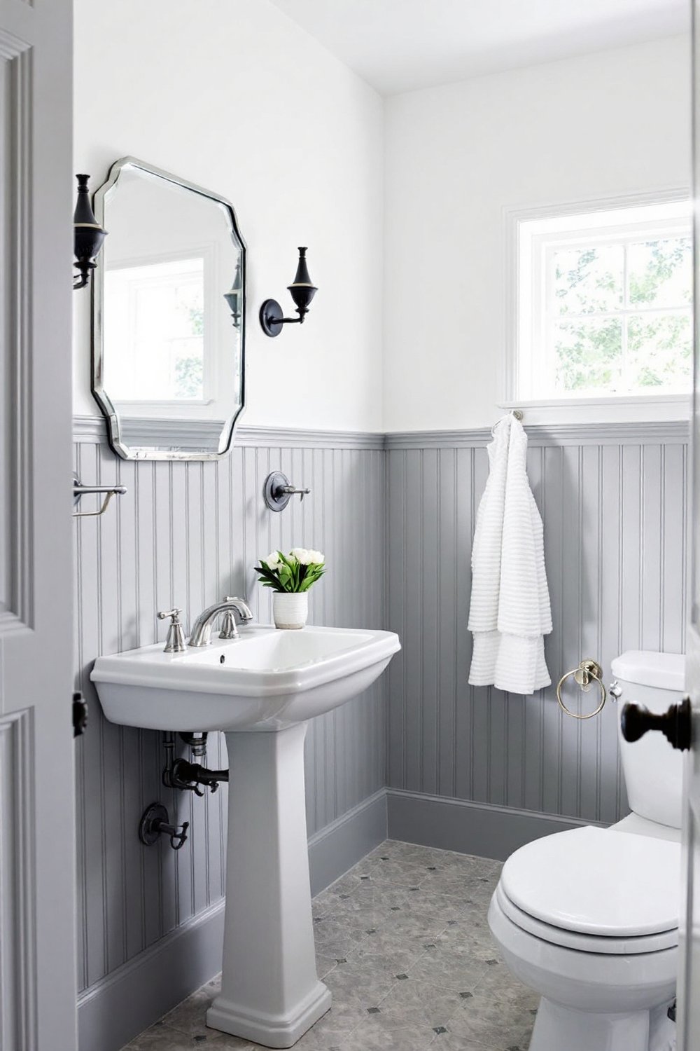 Grey Beadboard Wainscoting