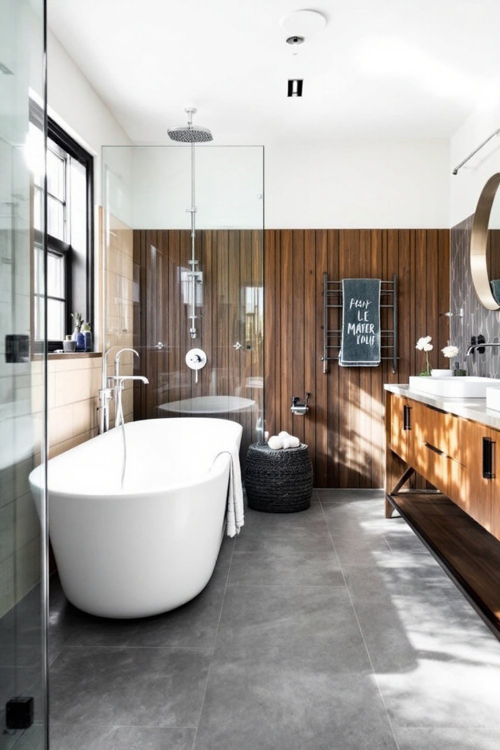Grey Cement Tile Floor