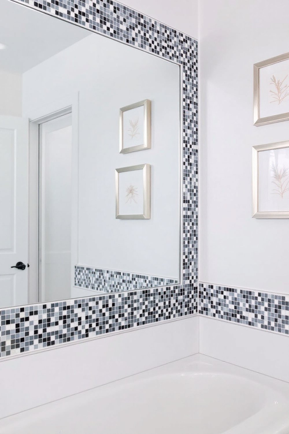 Grey Mosaic Tile Border