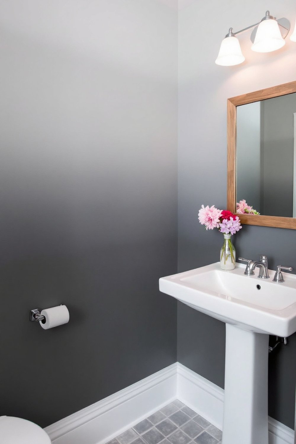 Grey Ombre Wall Paint
