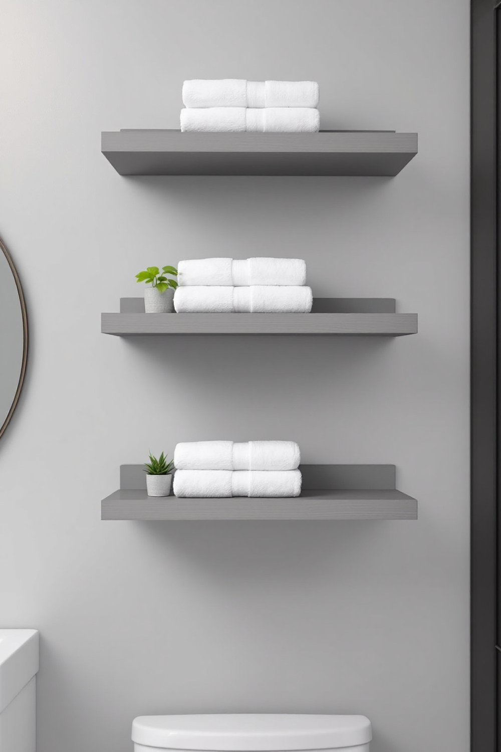 Ash Grey Floating Shelves
