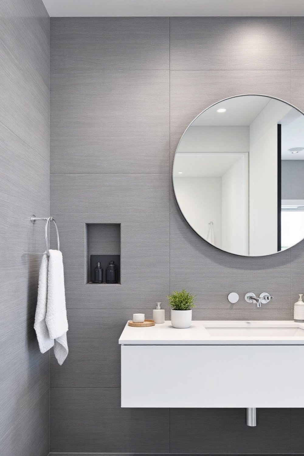 Textured Grey Wall Panels